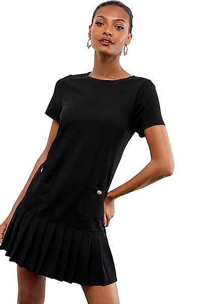 LIPSY Plisseekleid Lipsy Mini-Etuikleid mit Knopfdetails, Regular (1-tlg) günstig online kaufen