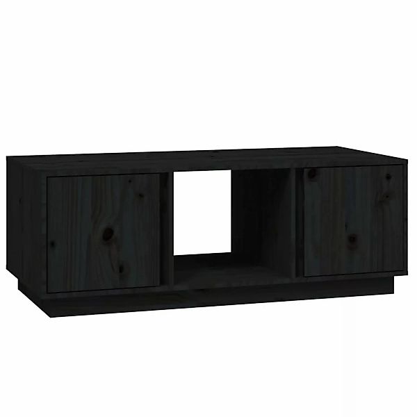 Vidaxl Couchtisch Schwarz 110x50x40 Cm Massivholz Kiefer günstig online kaufen