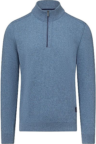 State Of Art Half Zip Pullover Wool Blend Melange Blau - Größe XXL günstig online kaufen