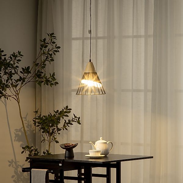 HOMCOM Hängelampe Deckenlampe E27 40W verstellbare Wohnzimmerleuchte im Ind günstig online kaufen