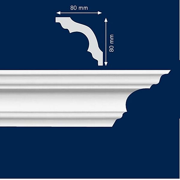 PROVISTON Stuckleiste Polystyrol, 80 x 80 günstig online kaufen