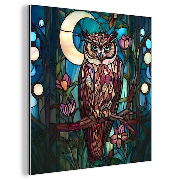 MuchoWow Metallbild Eule - Mosaik - günstig online kaufen