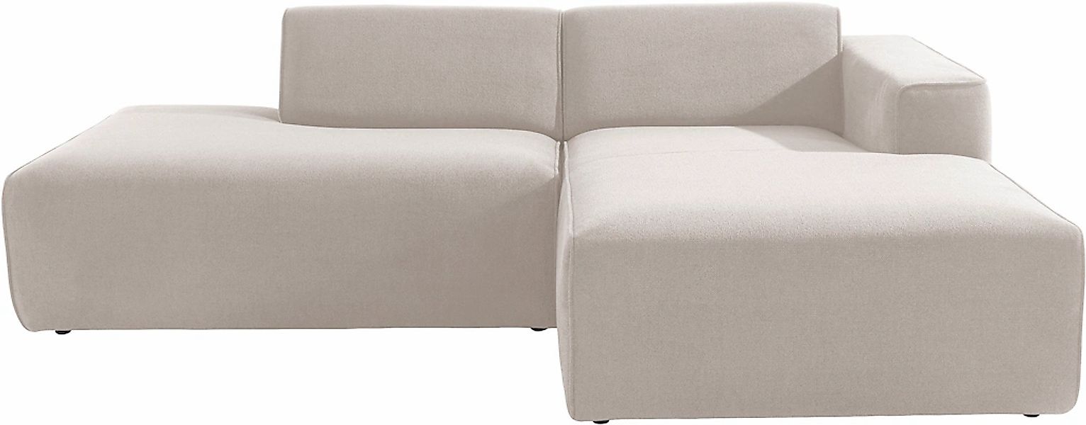 Home affaire Ecksofa "Noord mit Kedernaht, Breite 227 cm, L-Form" Cord, Str günstig online kaufen