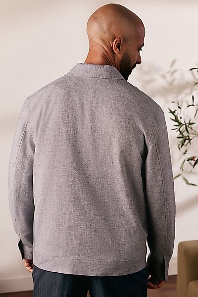 Next Hemdjacke Strukturierte Hemdjacke aus Leinengemisch günstig online kaufen