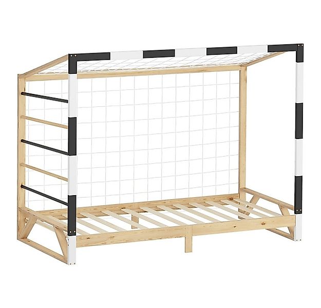 ML-DESIGN Spielbett Kinderbett Fußballtor Holzbett mit Lattenrost Kletterle günstig online kaufen