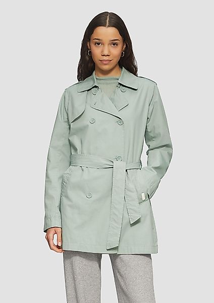 QS Funktionsjacke Outdoor-Jacke Kurzer Trenchcoat aus günstig online kaufen