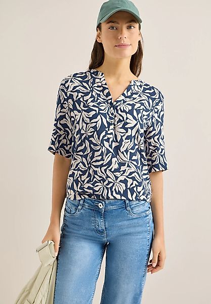 Cecil Shirtbluse mit geschlitztem Rundhalsausschnitt günstig online kaufen