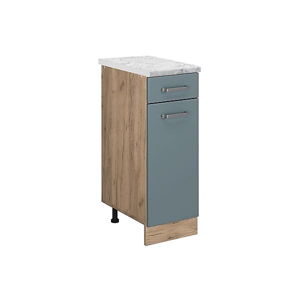 Vicco Küchenschrank R-Line Schubladenschrank für die Küche Blau-Grau 30 cm günstig online kaufen