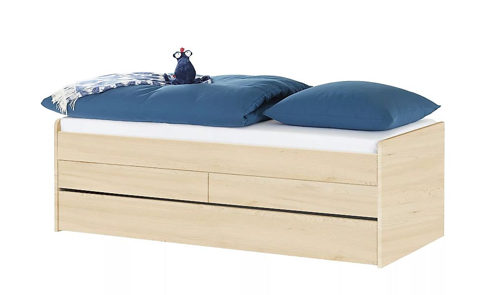 Duobett mit Stauraum  Grow Up - holzfarben - 127 cm - 66 cm - Betten > Bett günstig online kaufen