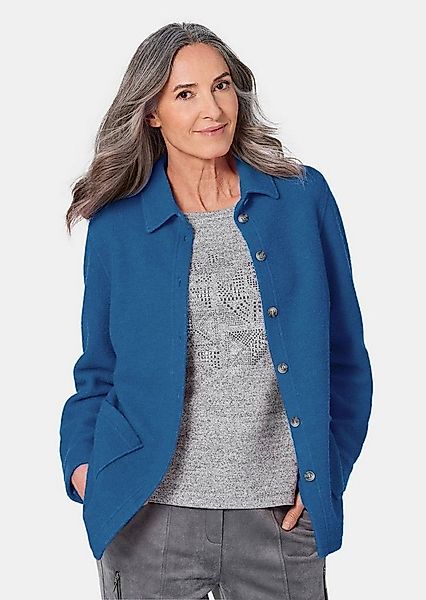 GOLDNER Shirtjacke Lässige Wolljacke mit Hemdkragen Shirtjacke mit Knopflei günstig online kaufen