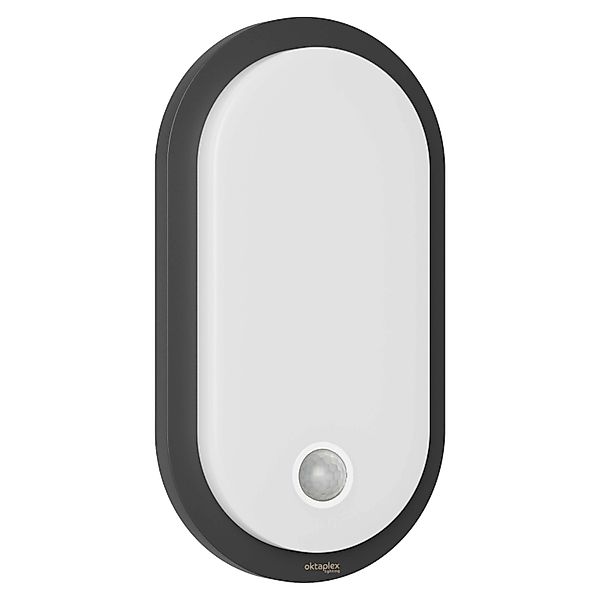 Oktaplex Plato LED Ovallampe mit Bewegungsmelder und Dauerlichtschalter 300 günstig online kaufen