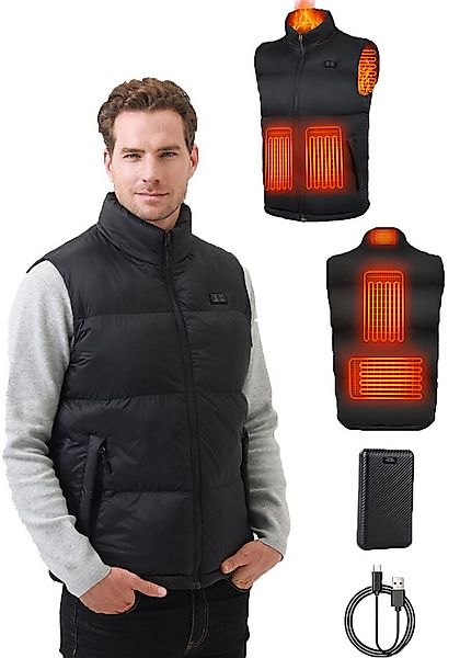 Mincoo Funktionsweste Beheizbare Weste Herren mit 18400mAh Powerbank 3 Eins günstig online kaufen
