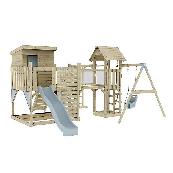 OutdoorToys Spielturm Lene mit Babyschaukel Eisblau günstig online kaufen