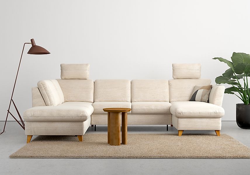 Home affaire Wohnlandschaft »Trelleborg U-Form«, wahlweise mit Bettfunktion günstig online kaufen