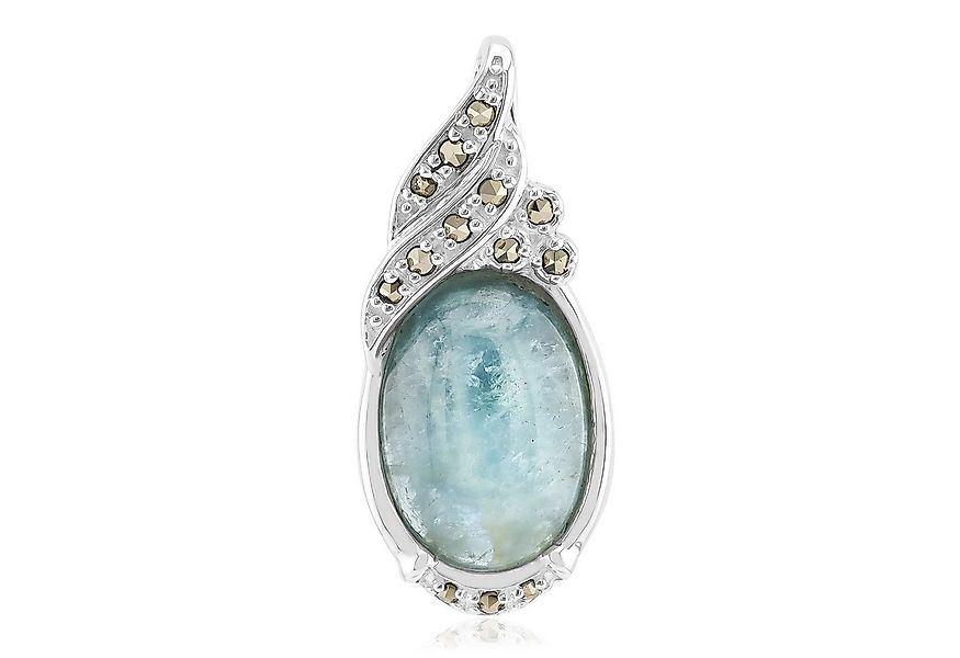 Cavill Kettenanhänger Cavill Silberanhänger mit 4,92 ct Aquamarin oval & 13 günstig online kaufen