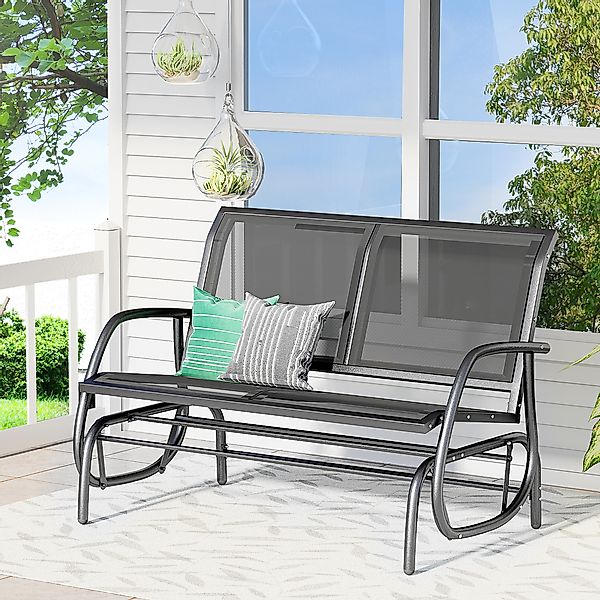 Outsunny Schaukelstuhl 2-Sitzer Gartenbank Gartenschaukel Sitzbank Parkbank günstig online kaufen