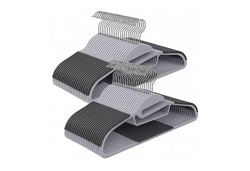 relaxdays Kleiderbügel Gummierte Kleiderbügel im Set, (50er Set, 50-tlg), g günstig online kaufen