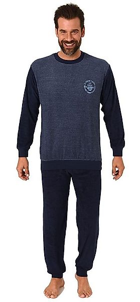 Normann Pyjama Herren Frottee Pyjama langarm Schlafanzug mit Bündchen - 212 günstig online kaufen