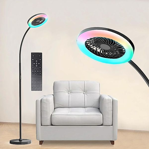 Sunicol Standventilator Stehlampe mit Ventilator, 5%-100% günstig online kaufen