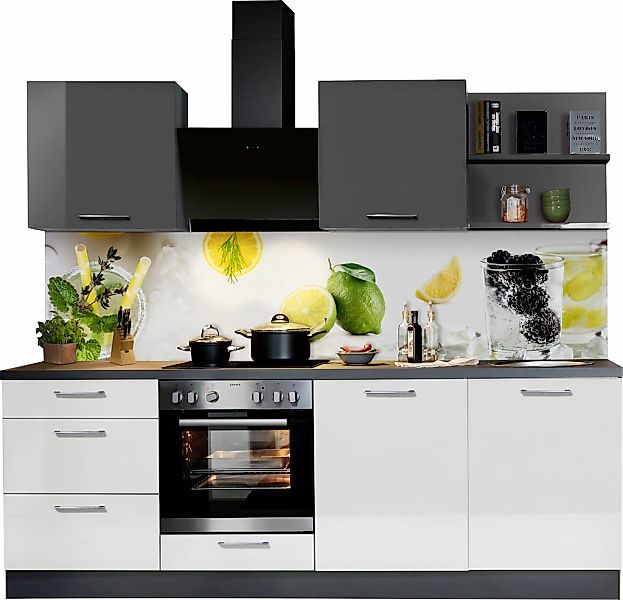 KOCHSTATION Küchenzeile ""KS-Jena", vormontiert, Breite 240 cm", mit Soft-C günstig online kaufen