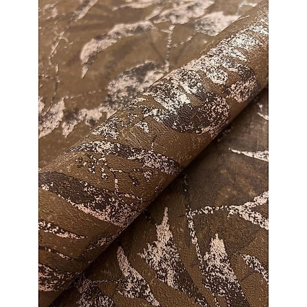 Newroom Vliestapete Jasna Brown Palmenblätter Modern FSC® günstig online kaufen