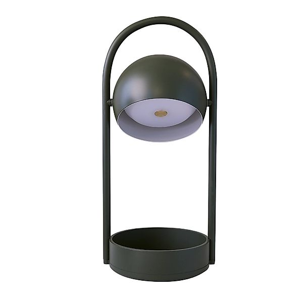 FRANDSEN LED-Akku-Tischlampe Ball Portable, olivgrün, Stahl günstig online kaufen