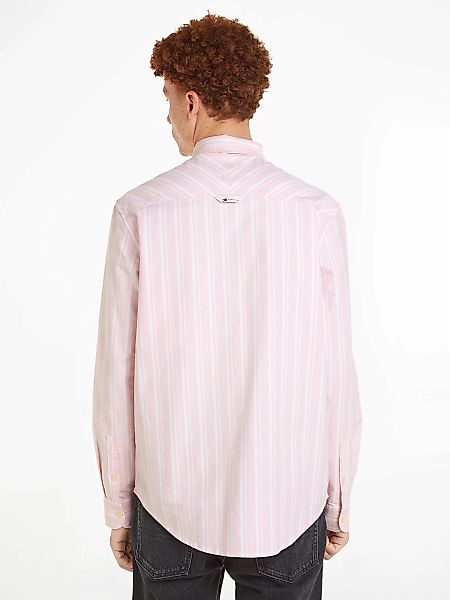 Tommy Jeans Langarmhemd TJM REG OXFORD STRIPE SHIRT mit Brusttasche günstig online kaufen