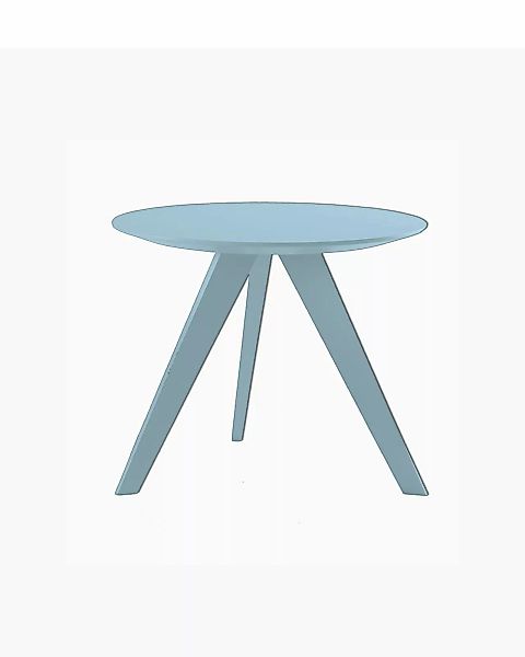 Beistelltisch Woody Hill Durchmesser 55 cm 37cm eisblau günstig online kaufen