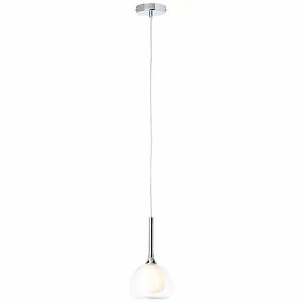 Brilliant Pendelleuchte »Hadan« E14 1 Stk. Hängelampe 10cm chrom/weiß-trans günstig online kaufen