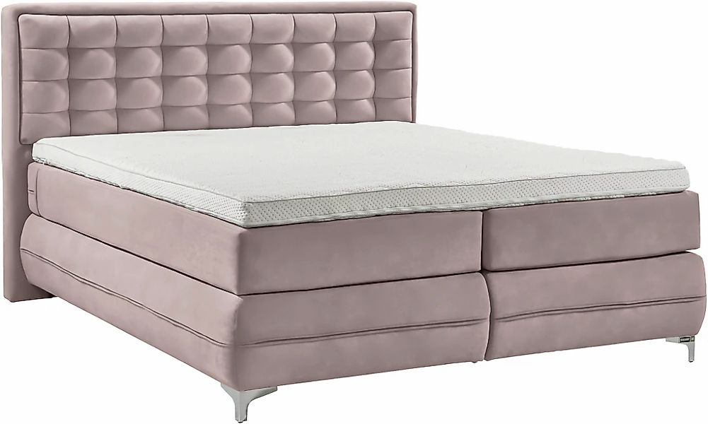 Musterring Boxspringbett "Dubai", Winkelfuß in Chrom, 3 Härtegrade, Kopftei günstig online kaufen