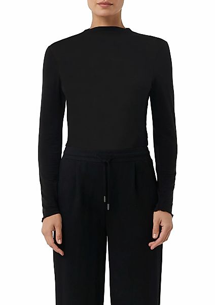 comma casual identity Langarmshirt "semitransparente Optik", hoher Rundhals günstig online kaufen