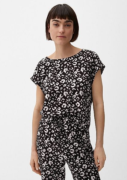 s.Oliver Kurzarmbluse Bluse Viskosebluse mit Rückenausschnitt günstig online kaufen