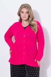 MIAMODA Strickjacke Strickjacke A-Linie Schößchen Langarm günstig online kaufen