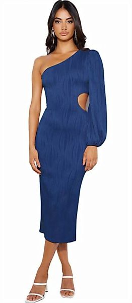 ZWY Maxikleid Schulterfreies, gestreiftes, schmales Kleid für Damen (Kleide günstig online kaufen