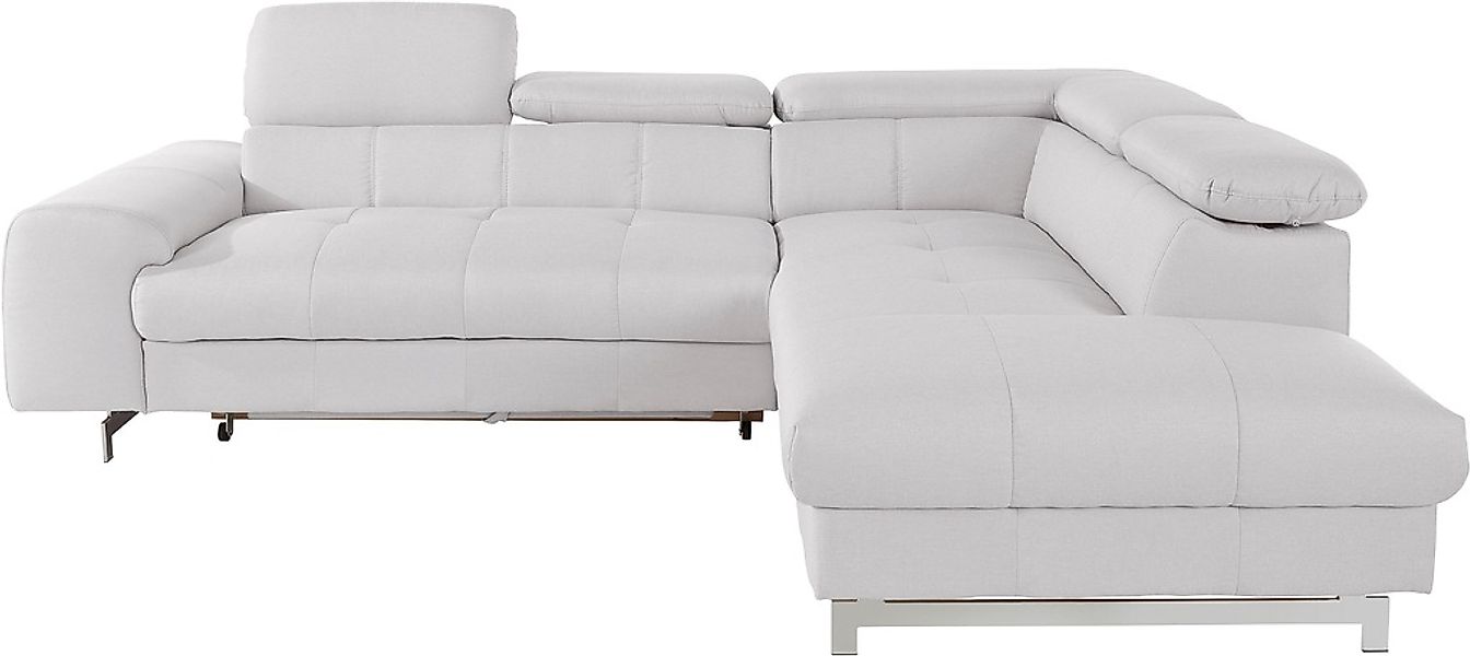 COTTA Ecksofa "Chef L-Form", mit Kopfteilverstellung, wahlweise mit Bettfun günstig online kaufen
