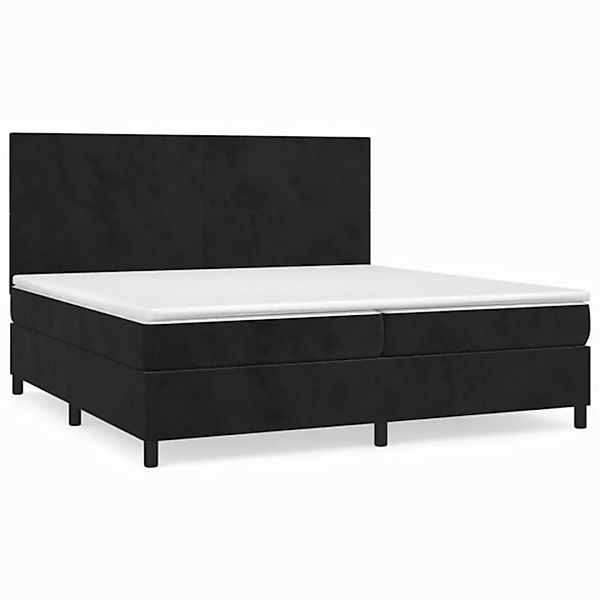 furnicato Bett Boxspringbett mit Matratze Schwarz 200x200 cm Samt (1-tlg) günstig online kaufen