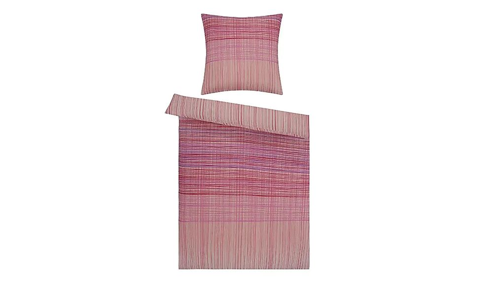 como Satin Bettwäsche  Neon Stripes ¦ rosa/pink ¦ Maße (cm): B: 135 Bettwar günstig online kaufen
