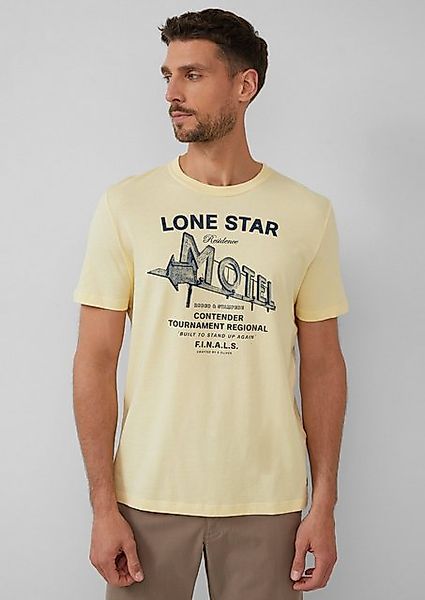 s.Oliver Kurzarmshirt T-Shirt mit Artwork Stickerei günstig online kaufen