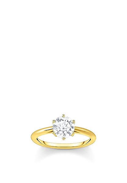 THOMAS SABO Fingerring Ring Weißer Zirkonia Vergoldet (Set) günstig online kaufen