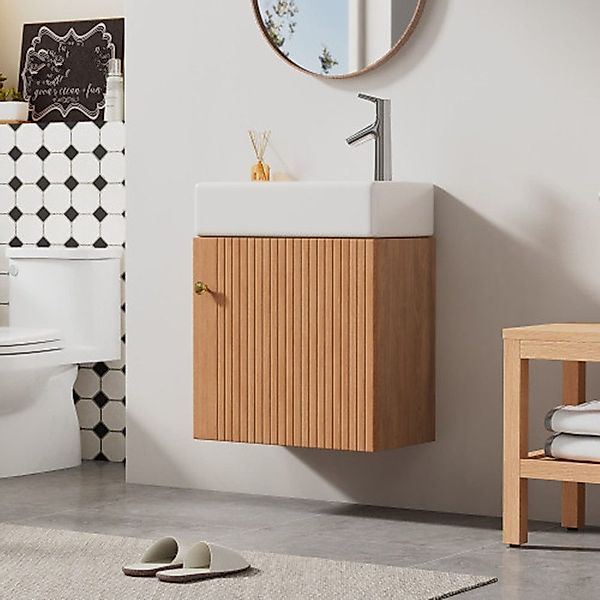 XDeer Badezimmer-Set Badezimmermöbel Waschbecken mit Waschtischunterschrank günstig online kaufen