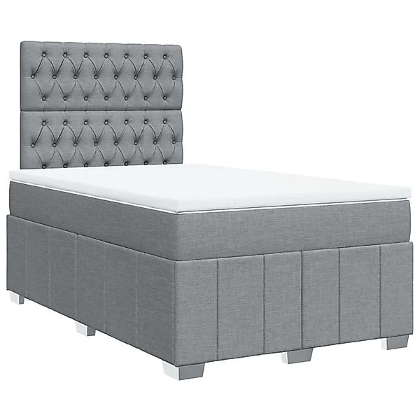 vidaXL Boxspringbett mit Matratze Hellgrau 120x190 cm Stoff 3291614 günstig online kaufen