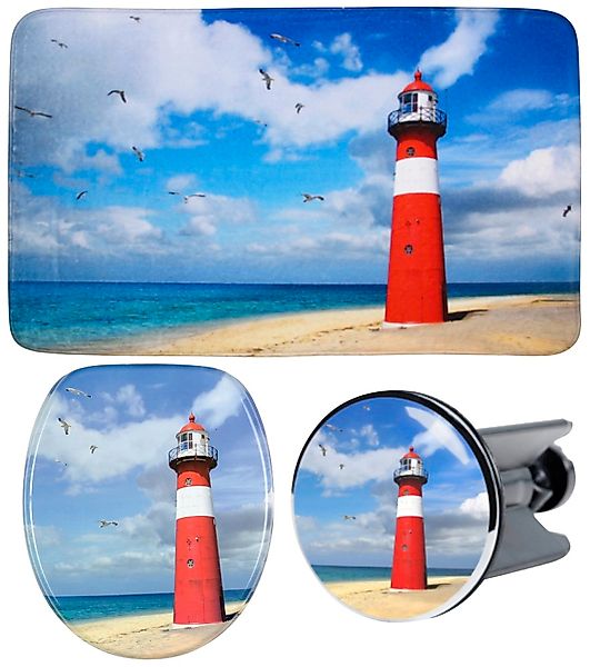 Sanilo Badaccessoire-Set "Leuchtturm", (Komplett-Set, 3 tlg.), bestehend au günstig online kaufen
