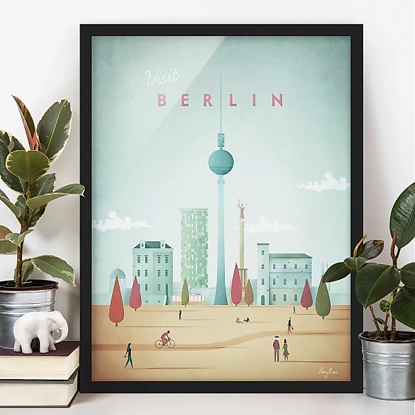 Bild mit Rahmen Architektur & Skyline - Hochformat Reiseposter - Berlin günstig online kaufen