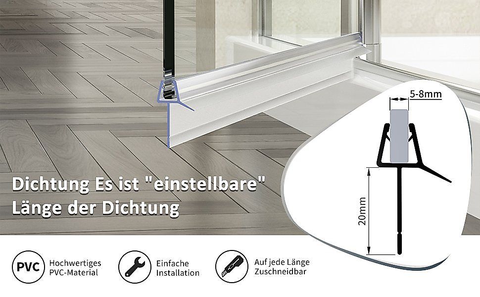 Boromal Duschdichtung 2 4 Stück Wasserabweiser Ersatzdichtung für 5 6 7 8 m günstig online kaufen