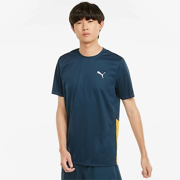 PUMA Favourite Herren Lauf-T-Shirt | Mit Aucun | Blau/Gelb | Größe: XL günstig online kaufen