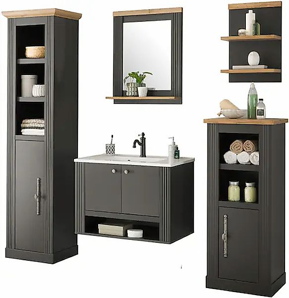 Home affaire Badmöbel-Set »WESTMINSTER, Bad im Landhausstil, 5-teiliges Bad günstig online kaufen