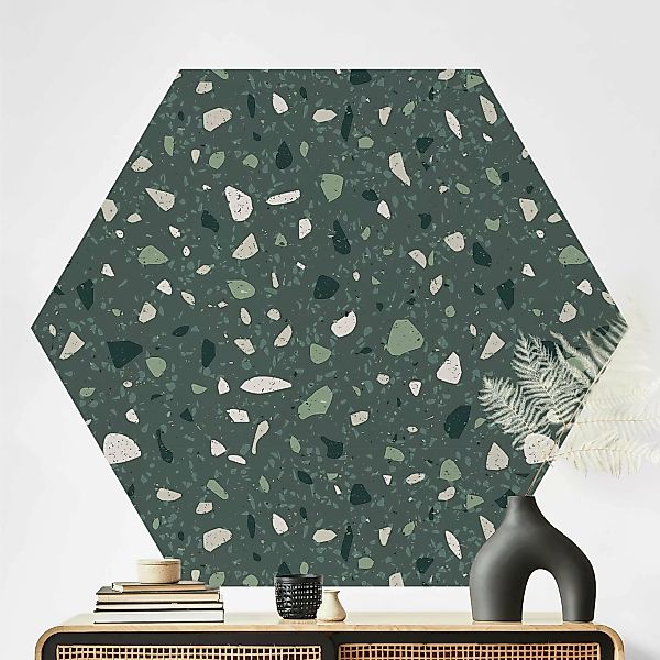 Hexagon Mustertapete selbstklebend Detailliertes Terrazzo Muster Messina günstig online kaufen