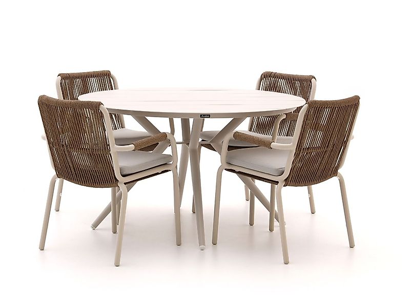 Bellagio Caronia/Sora ø 127 cm Gartenmöbel-Set 5-Teilig Stapelbar günstig online kaufen