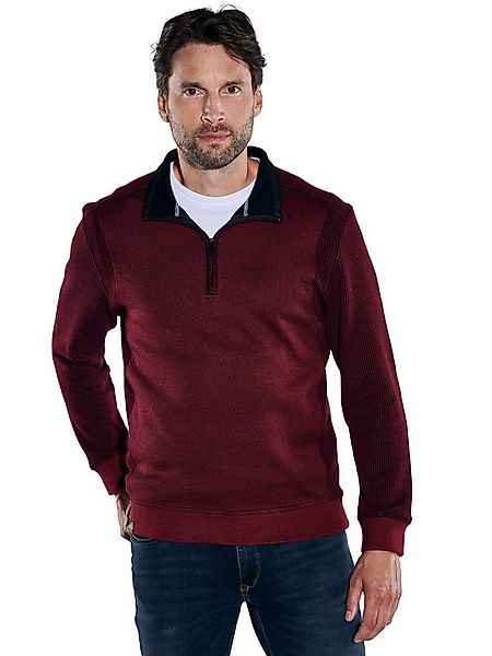 Engbers Sweatshirt engbers Herren Sweatshirt mit Troyerkragen, Rot günstig online kaufen