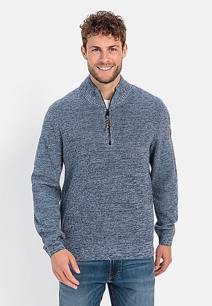 camel active Strickpullover aus Baumwollmix Langarm günstig online kaufen